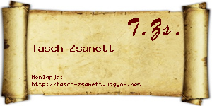Tasch Zsanett névjegykártya